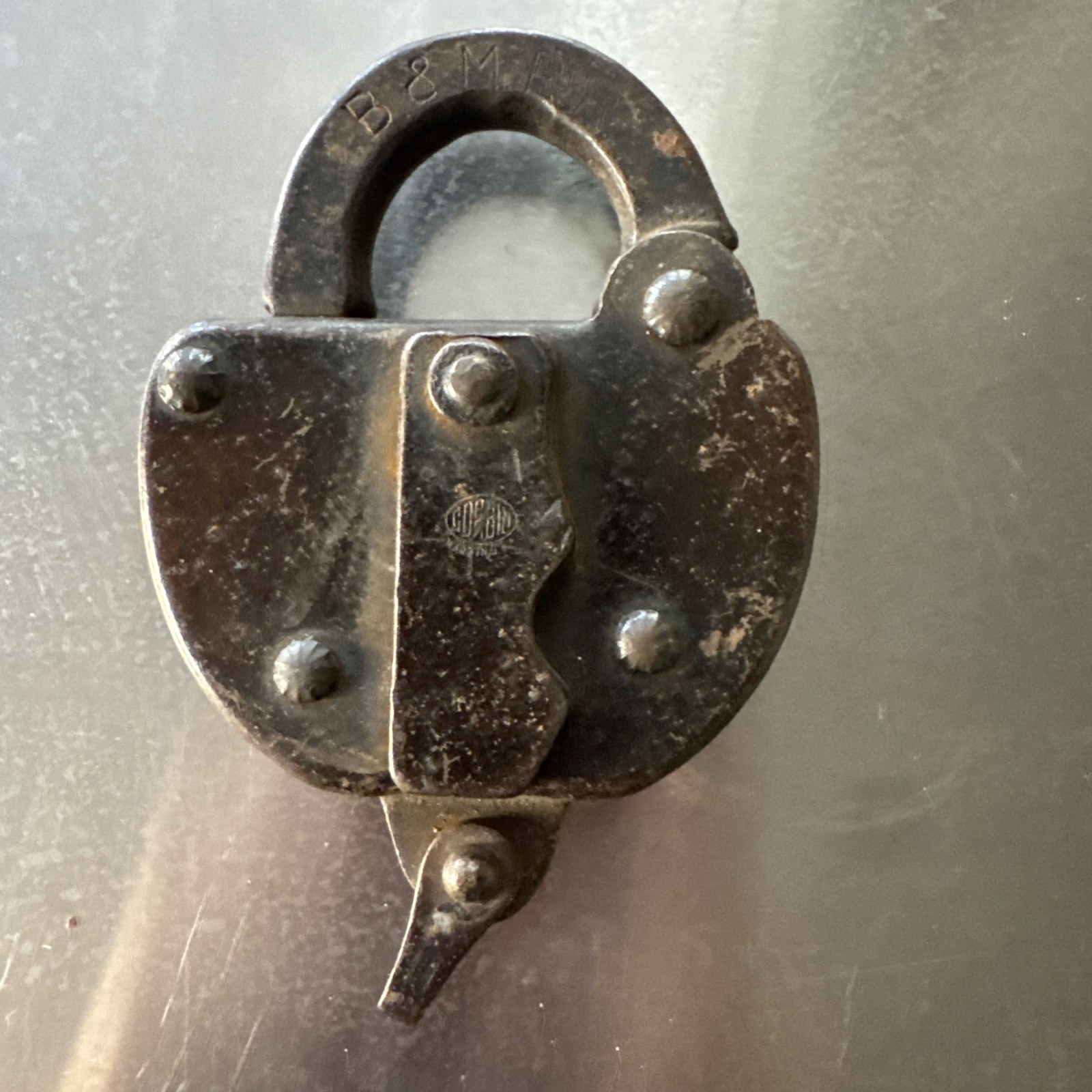 Antique B&M RR Boston & Maine Railroad Padlock Obsolete
