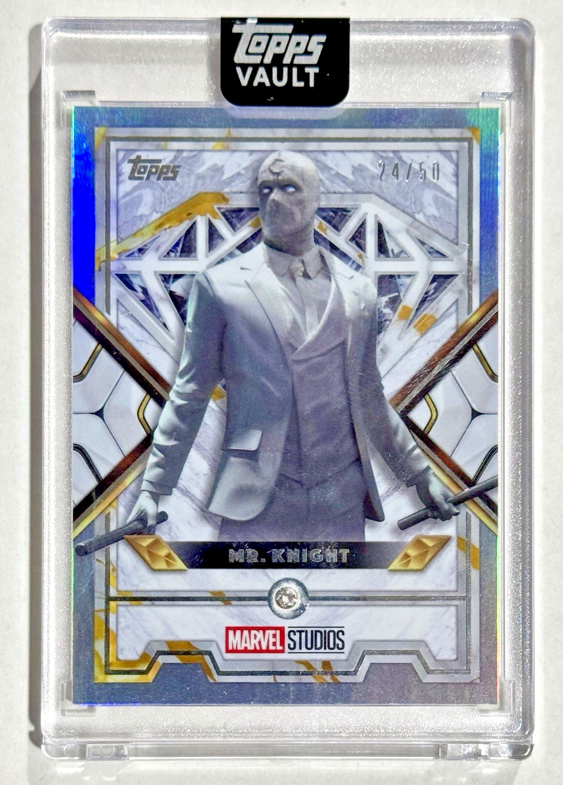 2026 Topps Marvel Vault #MD-52 MR. KNIGHT Encased DIAMOND #24/50 MOON KNIGHT