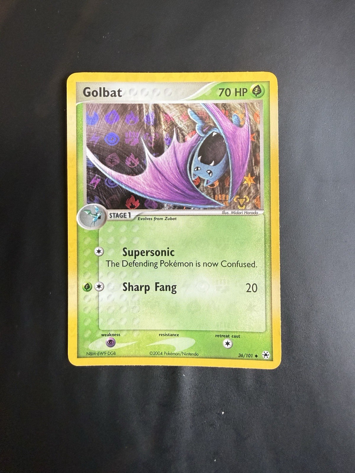 Pokemon Card Golbat 36/101 EX Hidden Legends Vintage Reverse Holo Energy NM UK