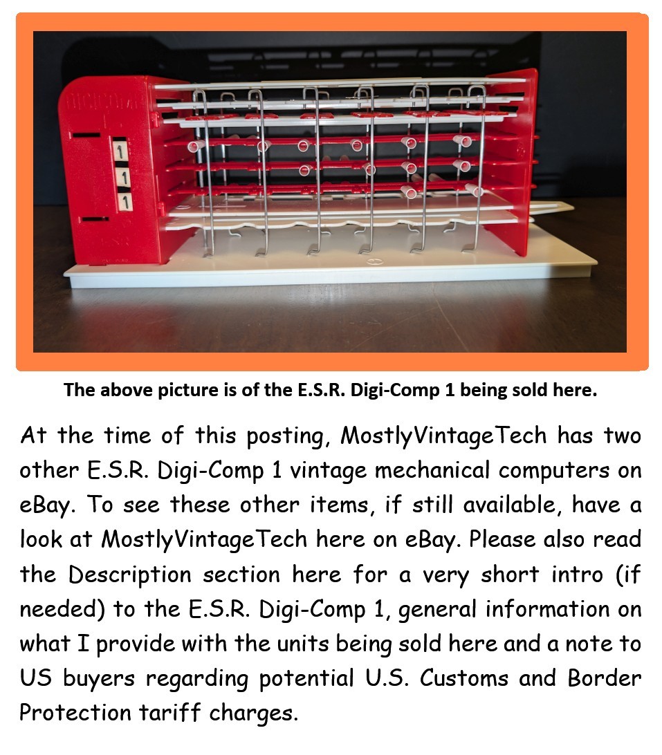 E.S.R. Digi-Comp 1 Vintage Mechanical Digital Computer