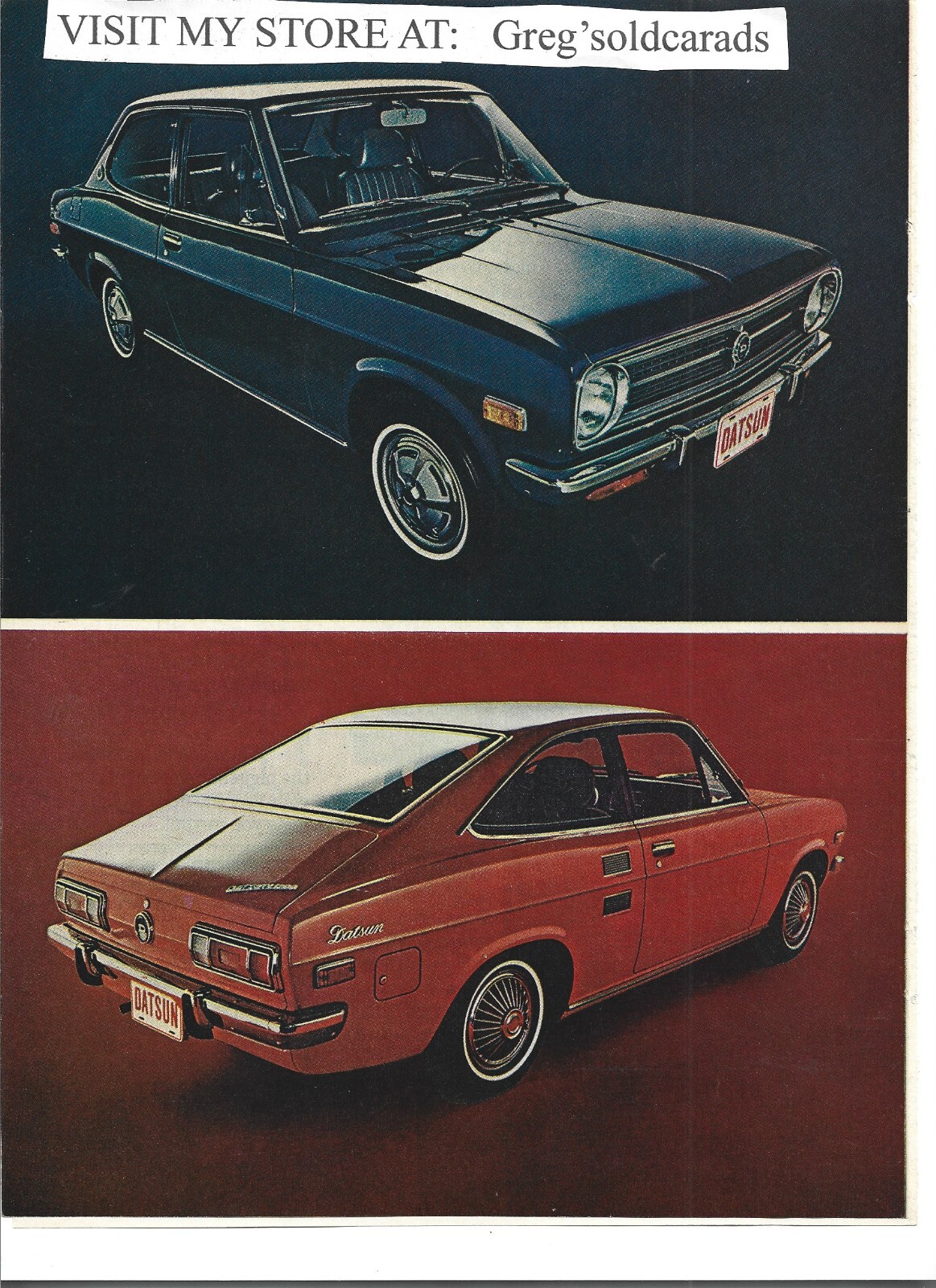 Original 1971 Datsun 1200 Sedan & Coupe vintage print ad: \