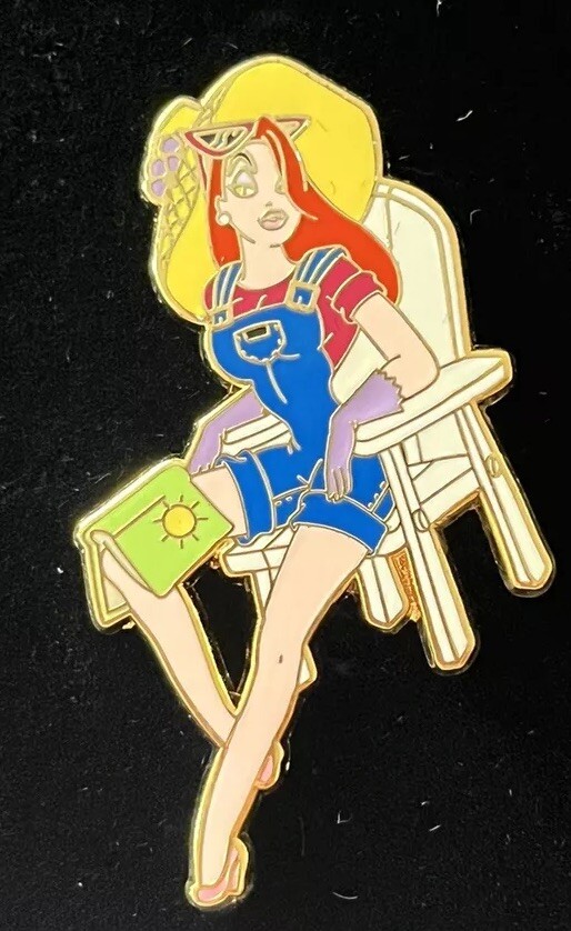 DISNEY SHOPPING JESSICA LE 250 LAZY DAYS OF SUMMER YELLOW HAT BOOK RARE 2008 PIN
