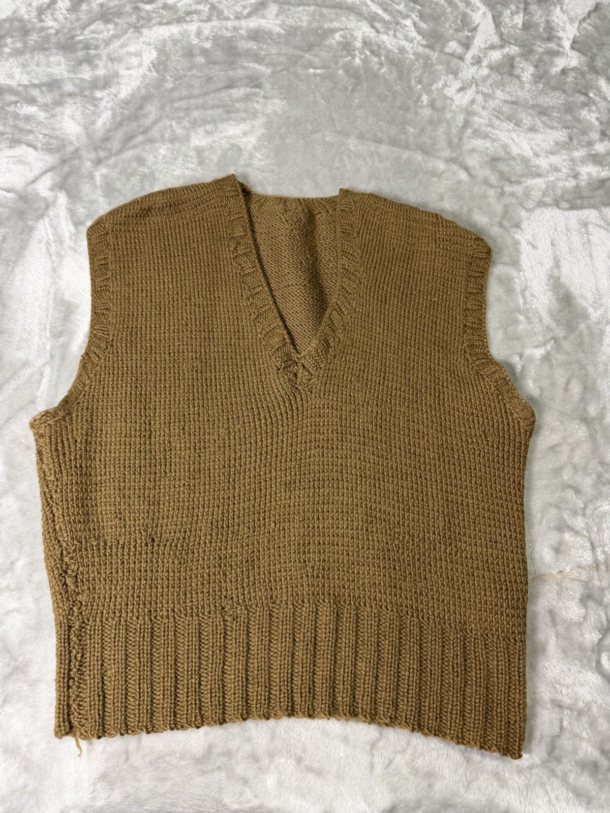 WWII US ARMY WINTER WOOL SWEATER VEST-MEDIUM 1940s