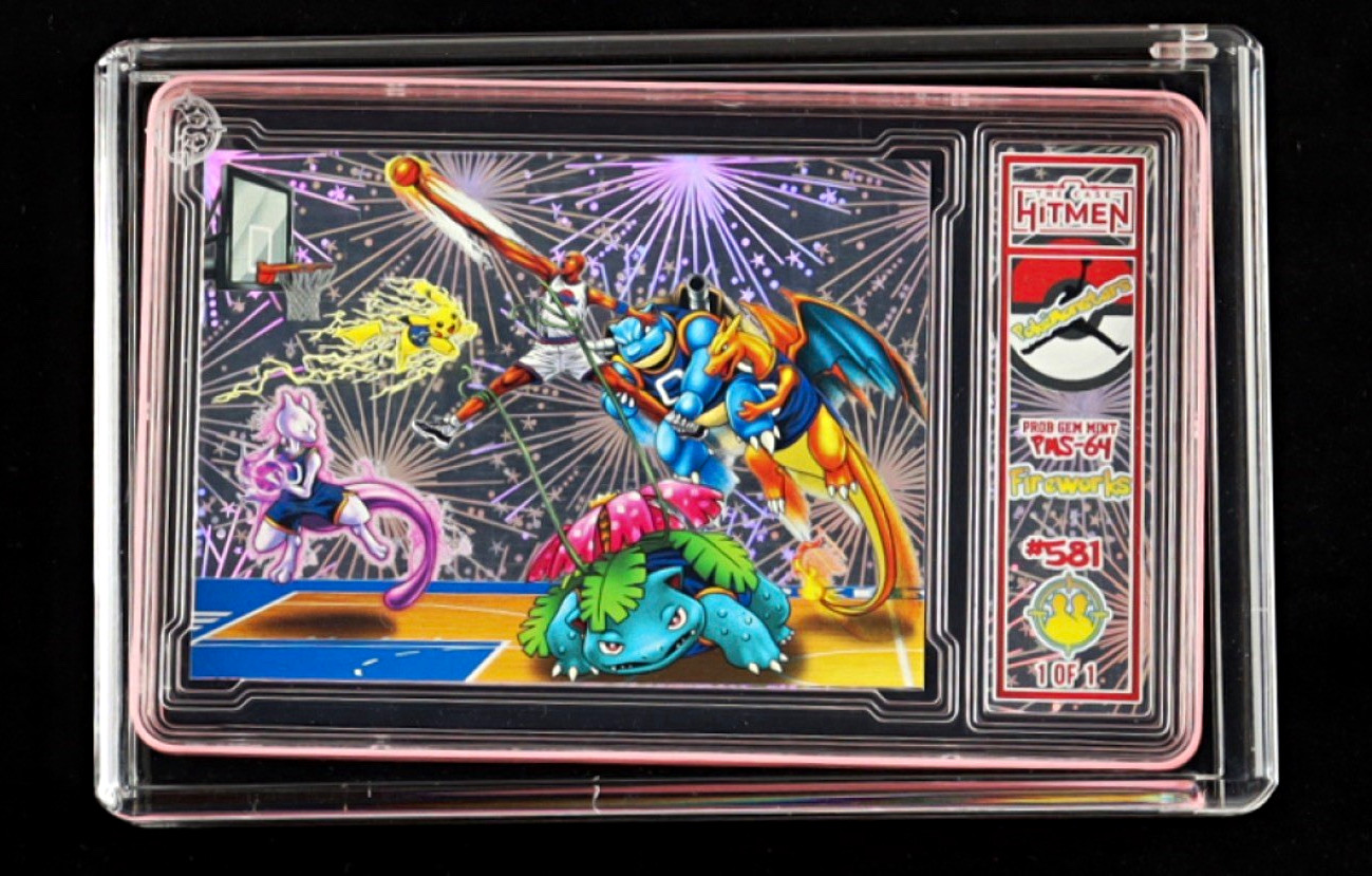 Michael Jordan / Space Jam - PokeMonstars - Fireworks - 2026  Hitmen 1/1 Card
