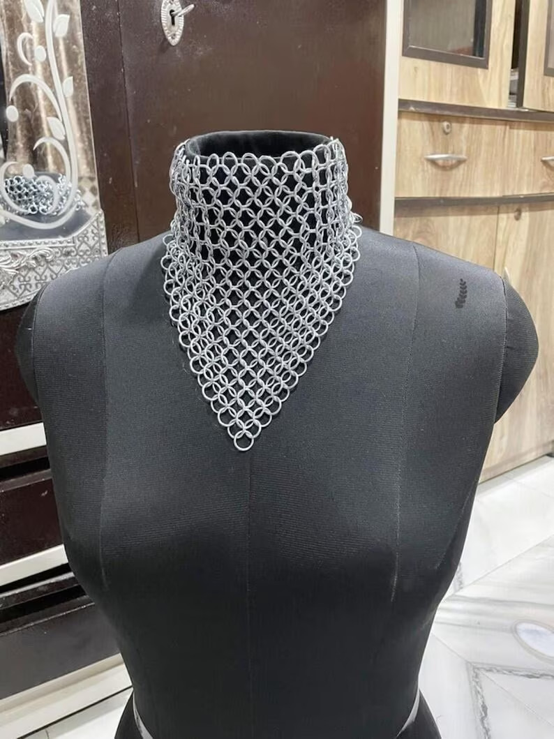 Medieval Mini Chainmail Necklace Stainless Steel Butted Design Gift For Lovers