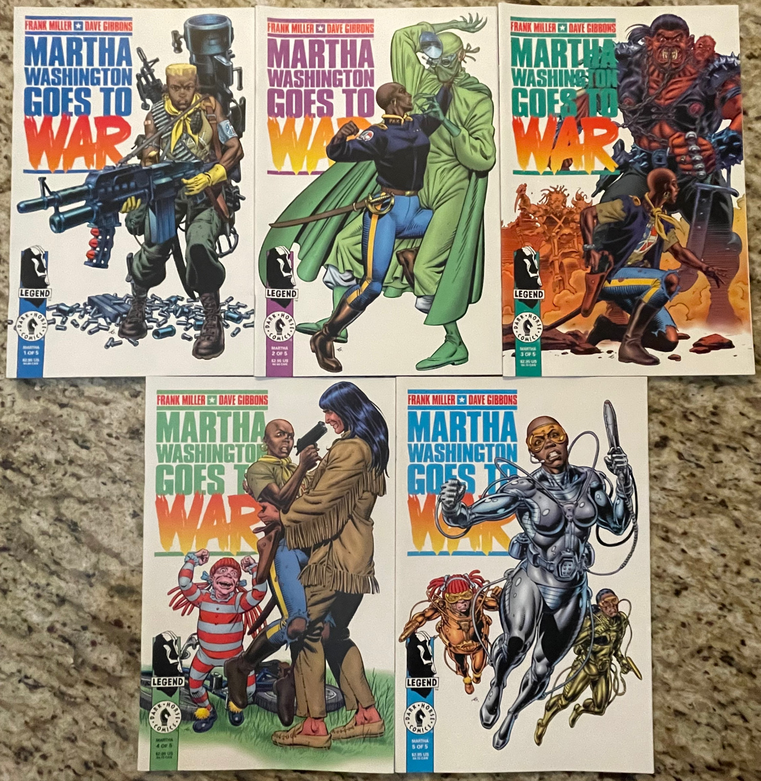 MARTHA WASHINGTON GOES TO WAR #1-5 Dark Horse Comics (1994) Frank Miller&Gibbons