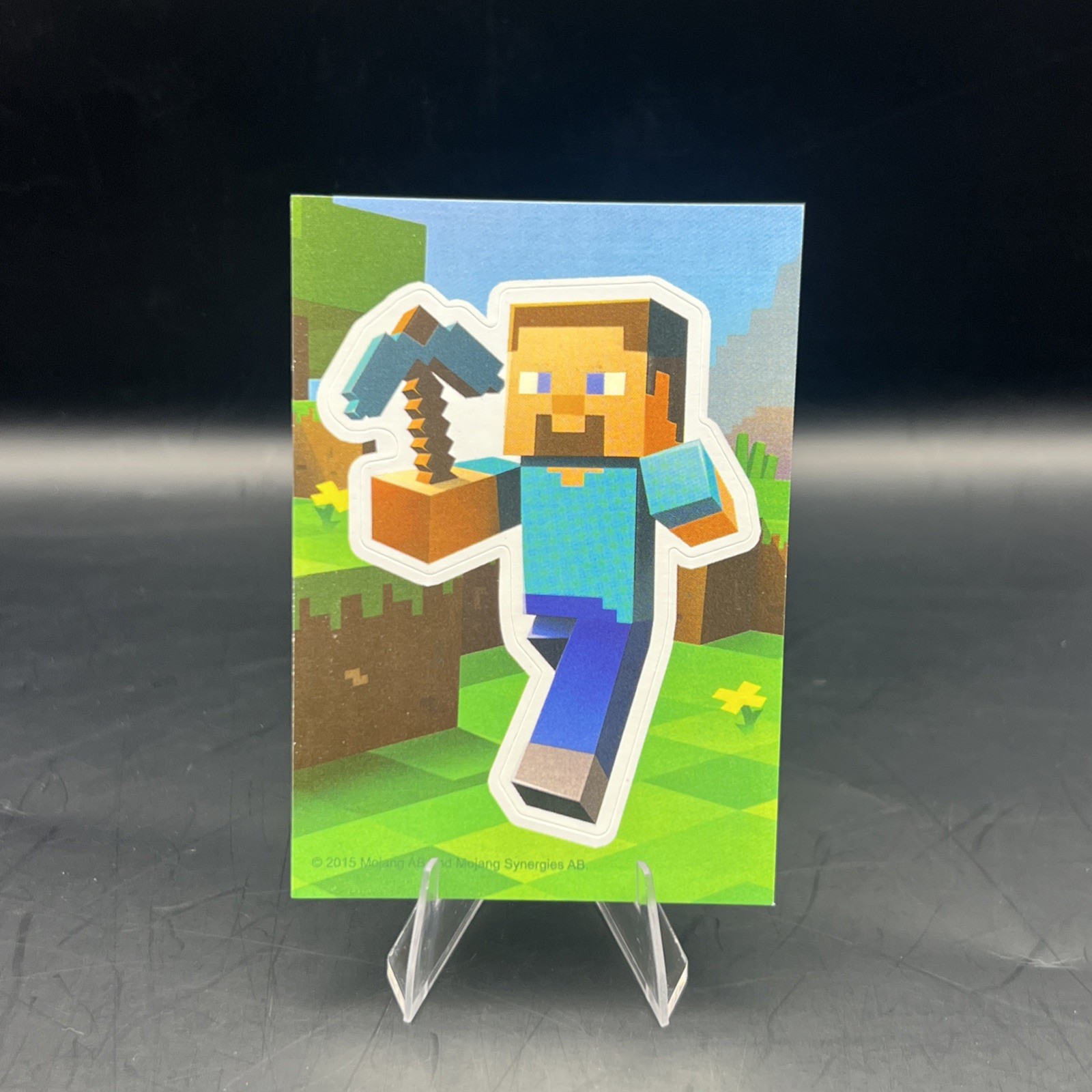 2015 MOJANG JINX (JNX) MINECRAFT COLLECTIBLE STICKER BASE CARD STEVE ROOKIE