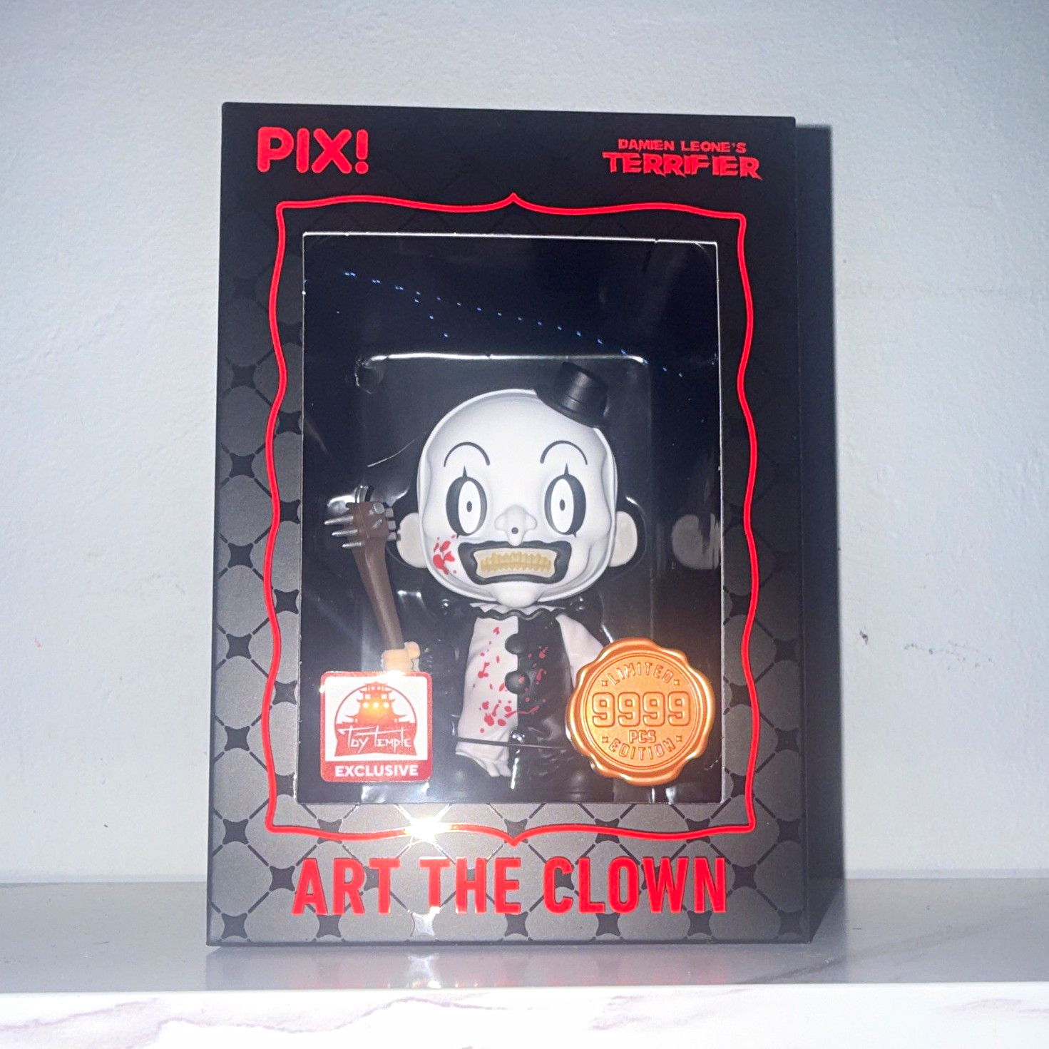 thrilljoy PIX Art the Clown Terrifier Vinyl Figure Toy Temple Exclusive 9999