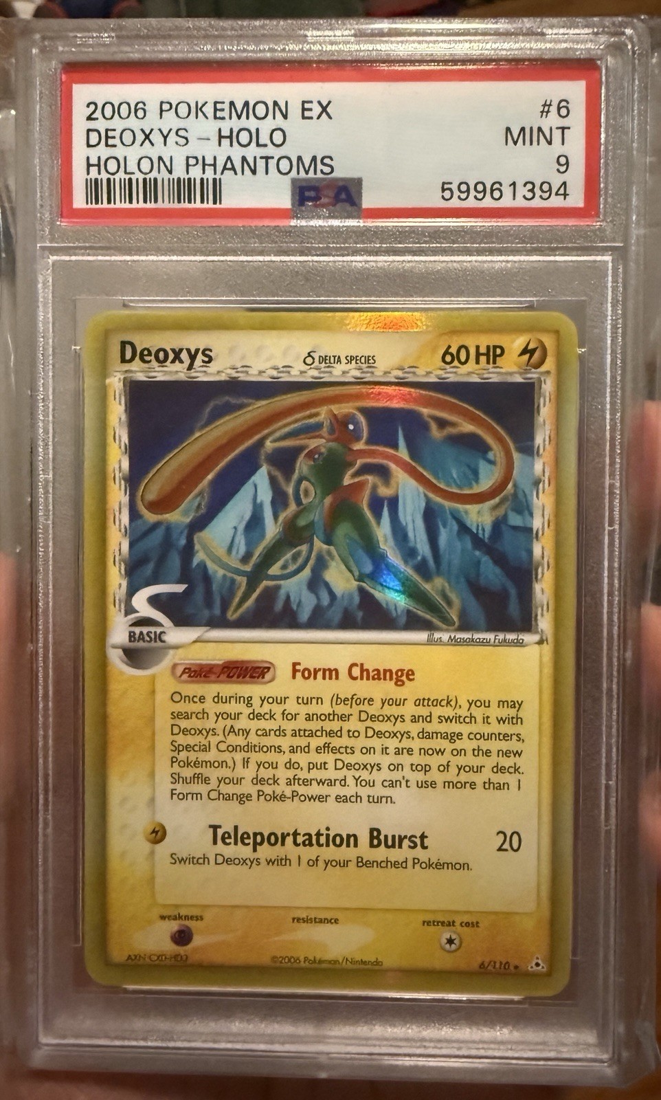 2006 Pokémon EX Holon Phantoms Deoxys Holo #6 PSA 9 Cert 59961394