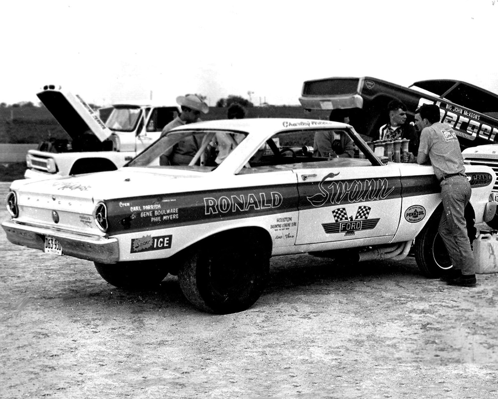 1964 FORD FALCON DRAGSTER 1967 Austin Texas Drag Strip PHOTO (222-L)