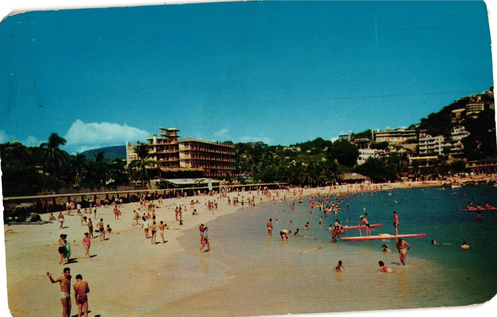 Caleta Beach Acapulco 1960s Postcard Tropical Waters World Famous Landmark Poste