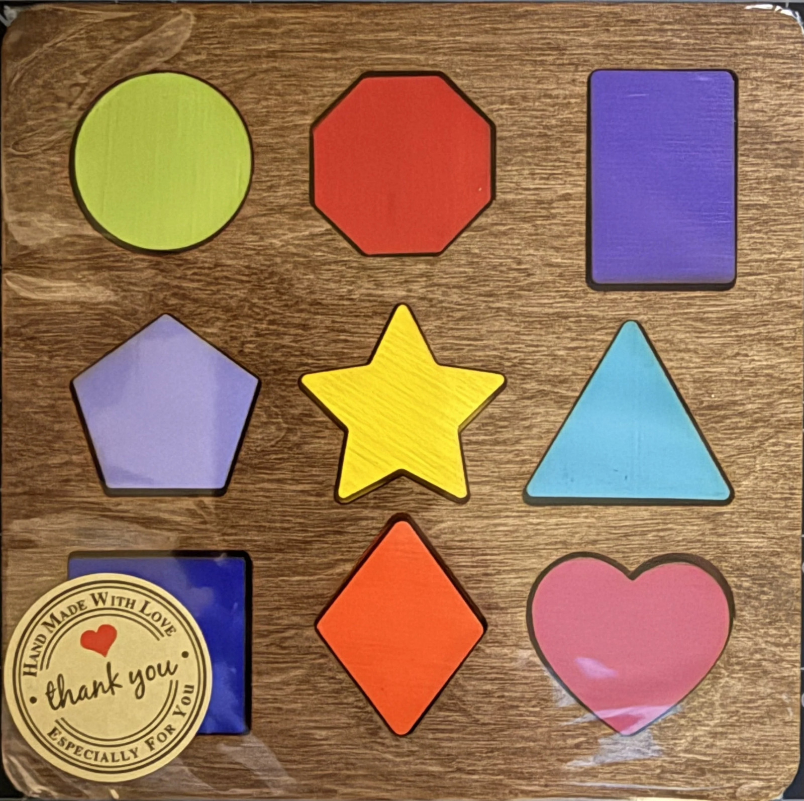 Small Wooden Children's Puzzle - Shapes