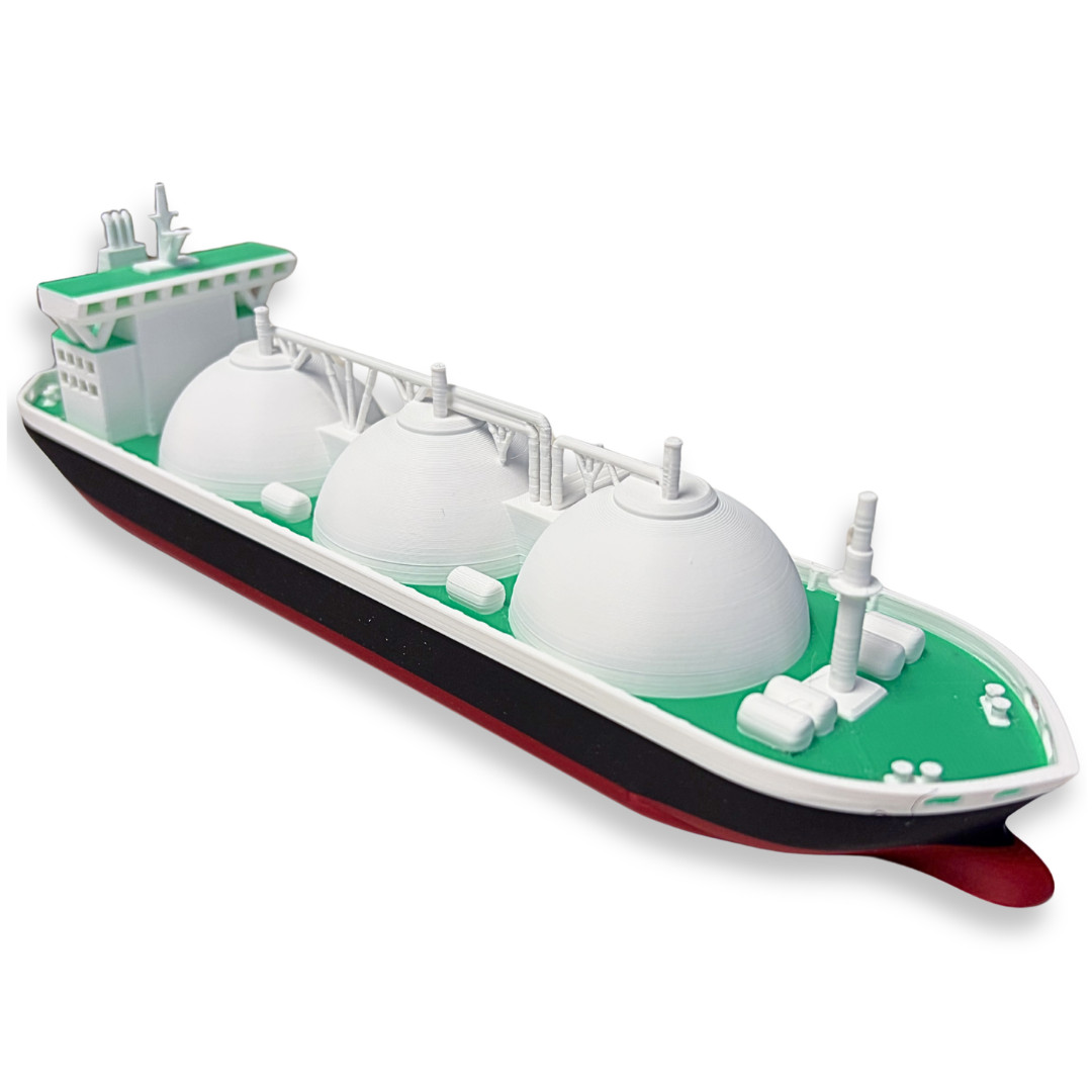 LNG Carrier Scale Model Ship – 10-Inch Liquefied Natural Gas Tanker Replica