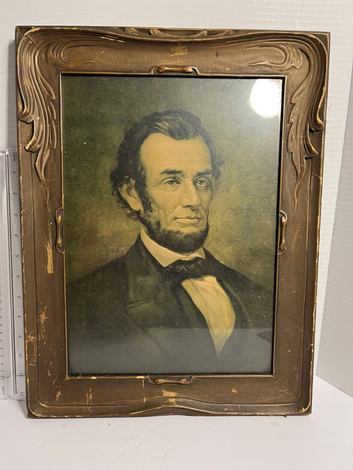 Abraham Lincoln Antique Portrait Late 19th Century From Fulton County Courthouse