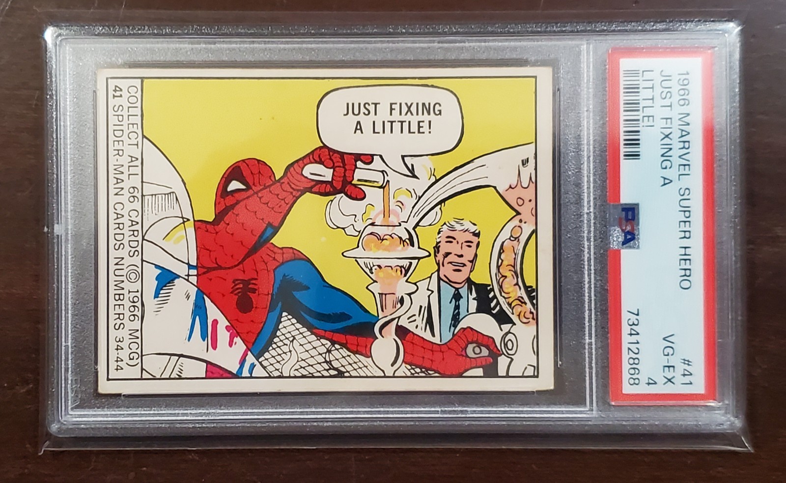 1966 Donruss Marvel Spider-Man Rookie #41 PSA 4