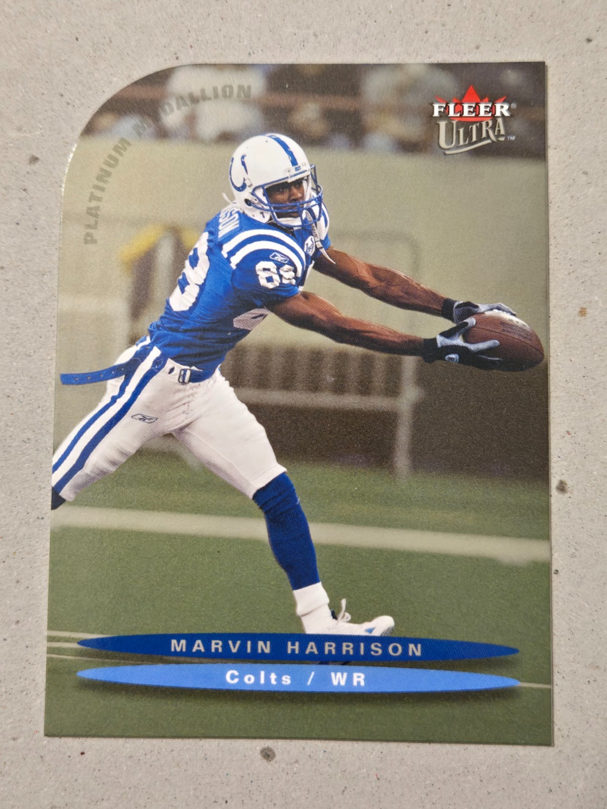 2003 Fleer Ultra #12 MARVIN HARRISON Platinum Medallion /100 COLTS