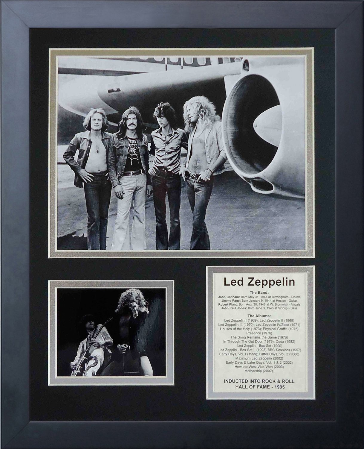 Legends Never Die Led Zeppelin Plane Rock & Roll 11x14 Framed Collage 16180U