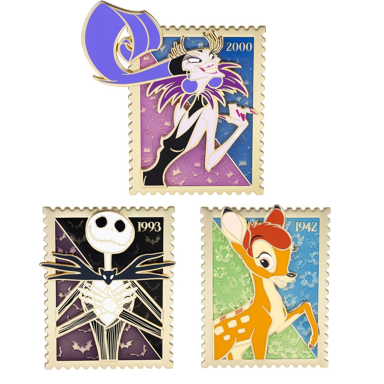 PALM Royal Stamp Wave 5 Jumbo Pin Set Jack Skellington Bambi Yzma Presale