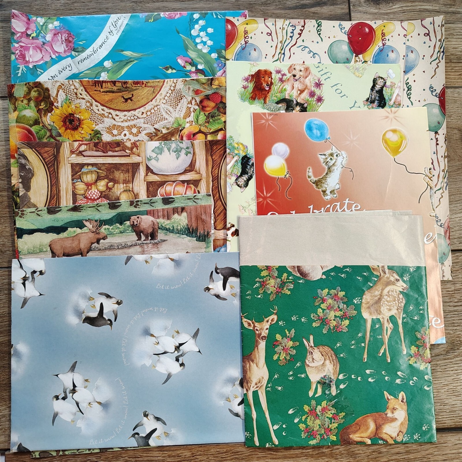 Vintage Wrapping Paper Gift Wrap 1980\'s 90\'s mix