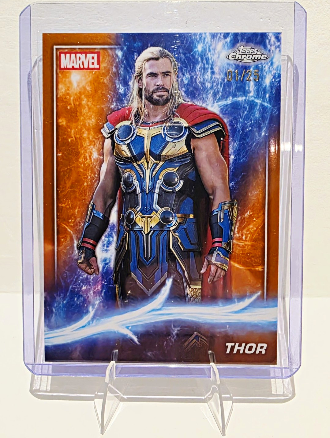 Topps 2025 Marvel Chrome Phase Four THOR #134 01/25 Serial ALPHA