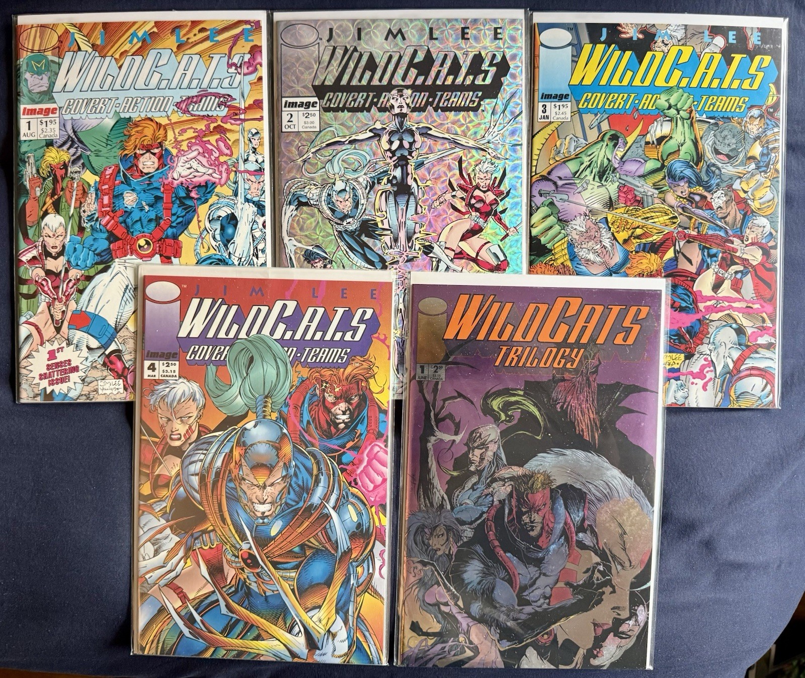 WildcatS 1-4 Trilogy 1 Lot w Cards 1992 Image Key 1st Appearance Grifter Jim Lee