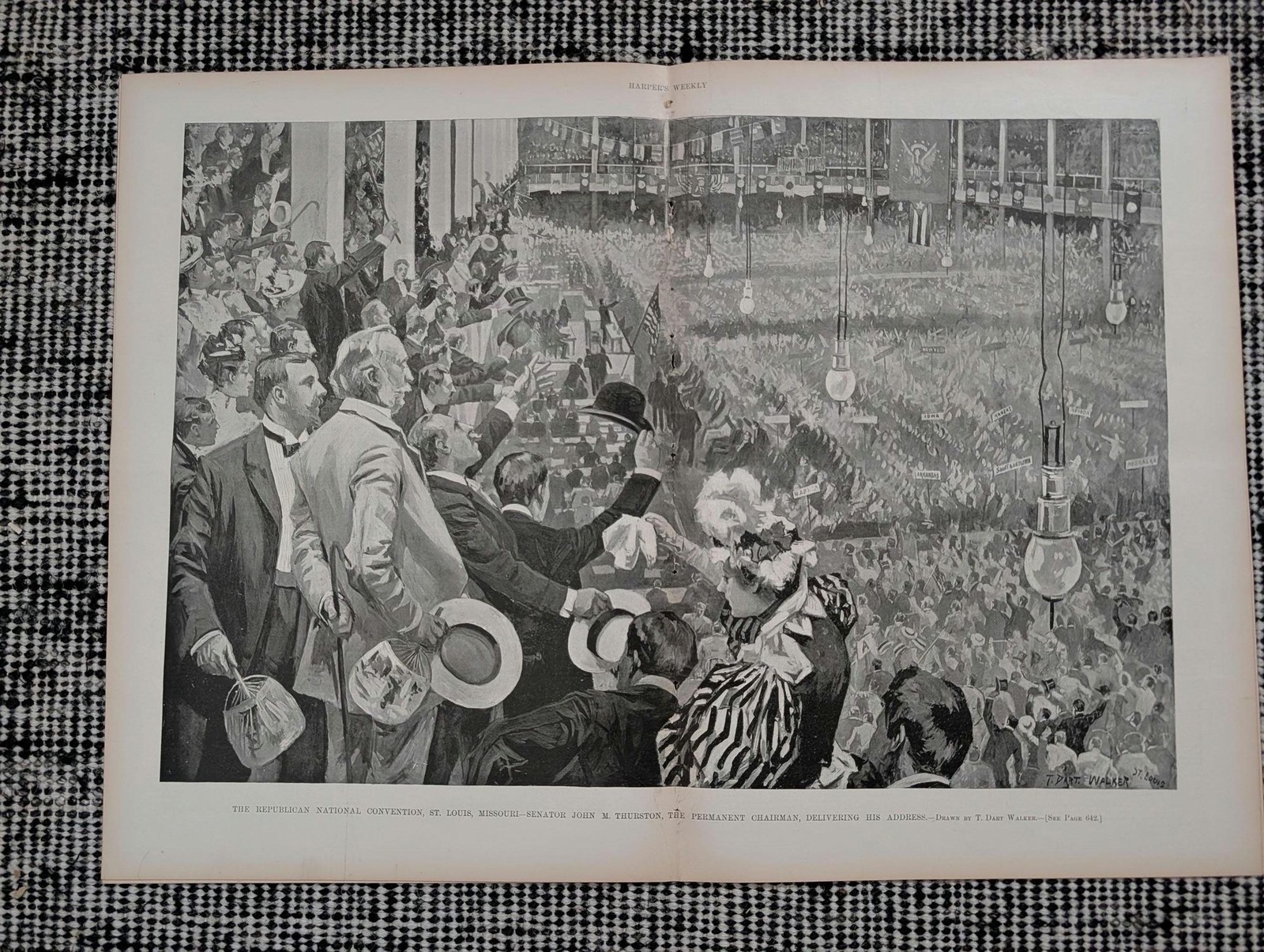 1896 McKinley Nominated for President, Republican Convention St. Louis — Jun 27