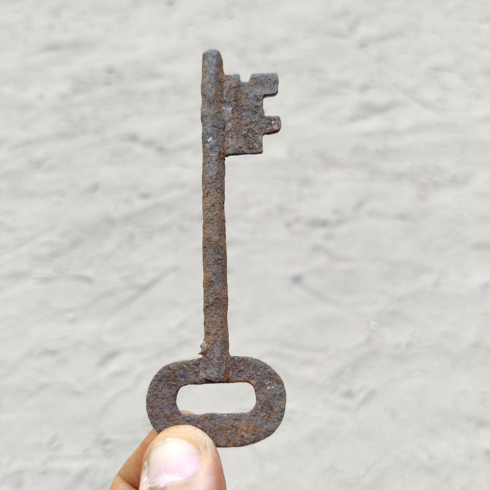 1920s Vintage Unique Shape Padlock Key Lock Original Old Primitive Handmade I457