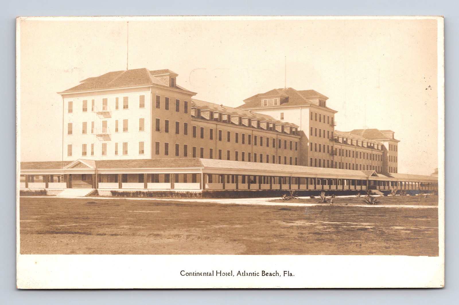 RPPC Atlantic Beach Florida FL Continental Hotel Postcard