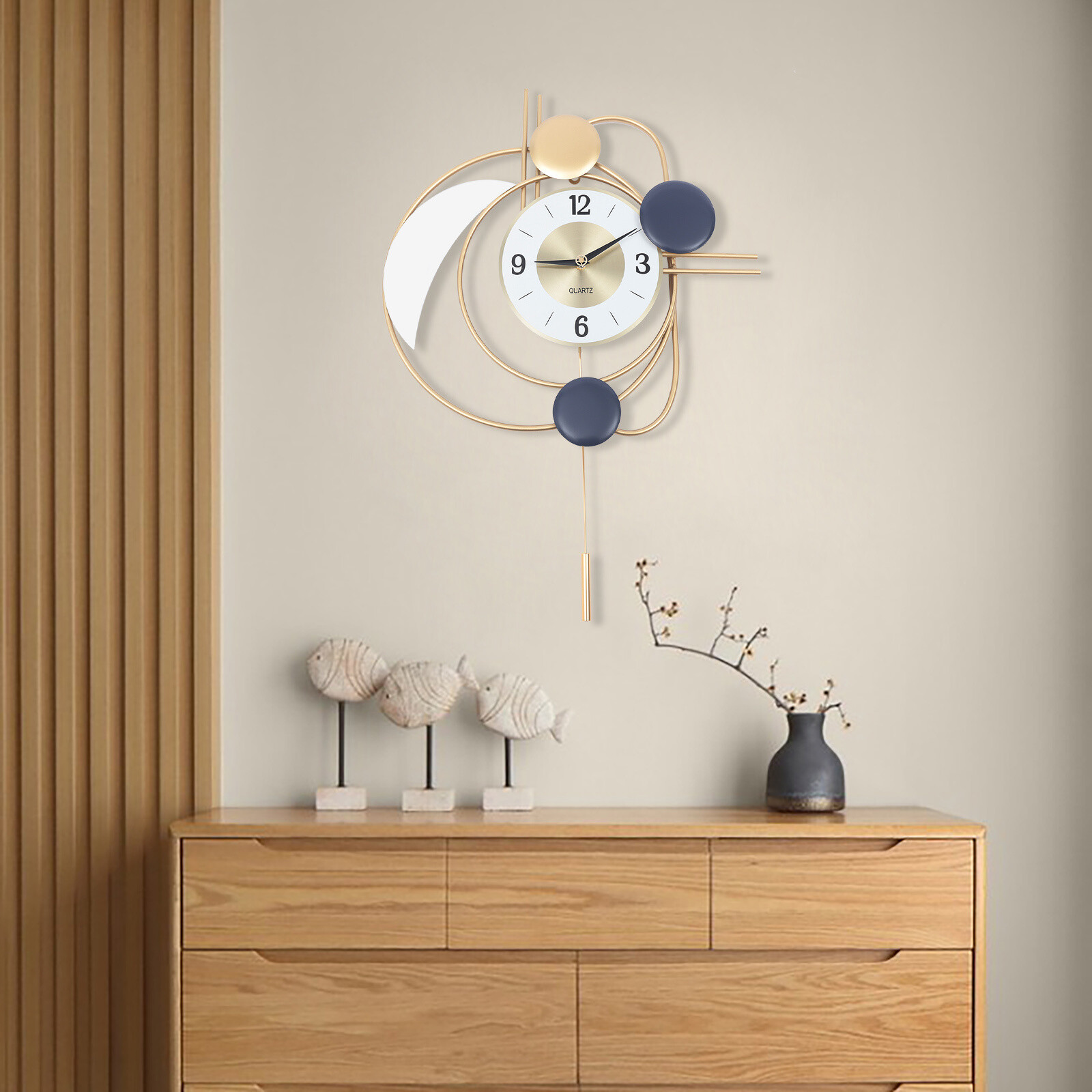 Modern 3D Metal Wall Clock - Silent Hanging Art Decor for Home Stylish Design.