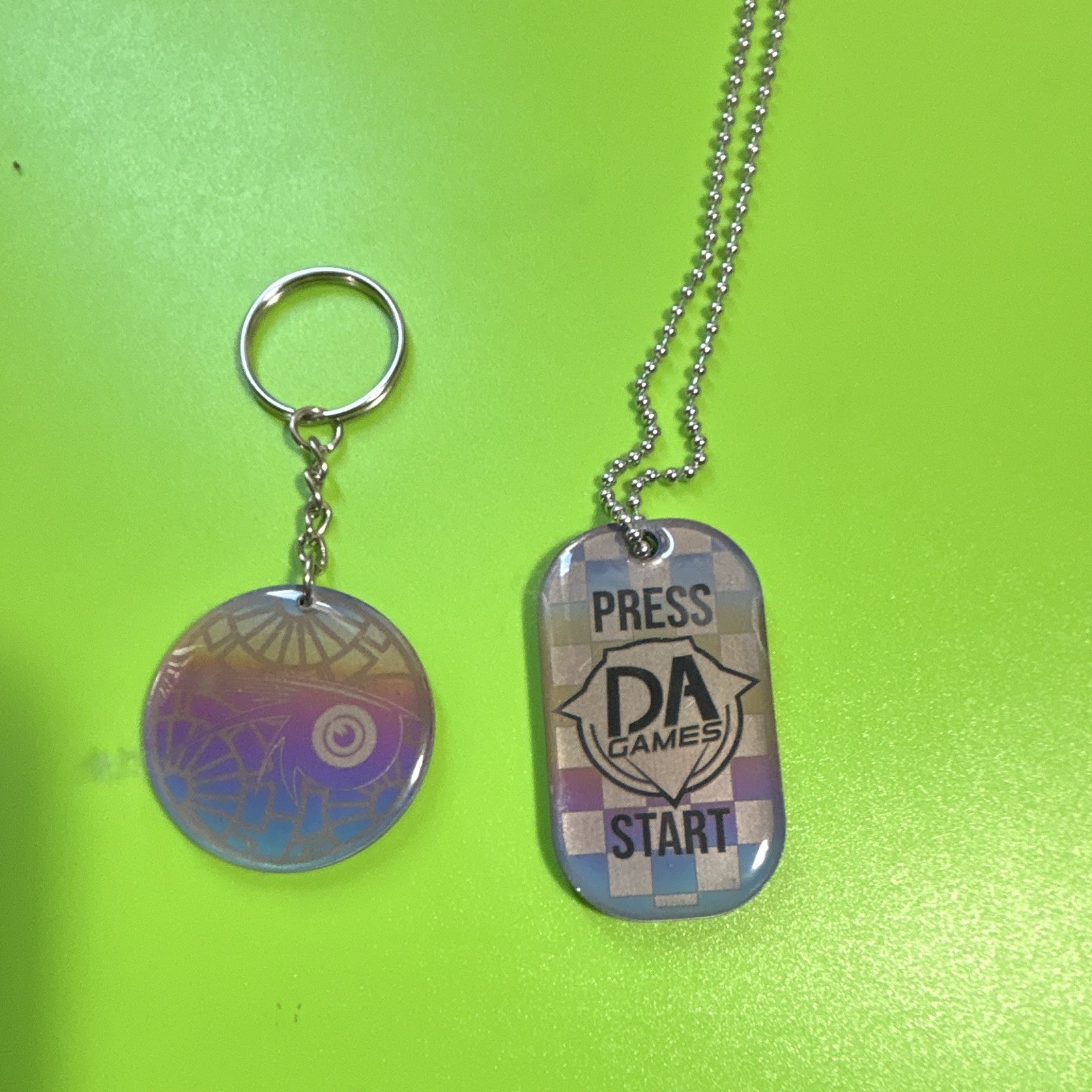 RARE DAGames Dog Tag & IRIS Keychain