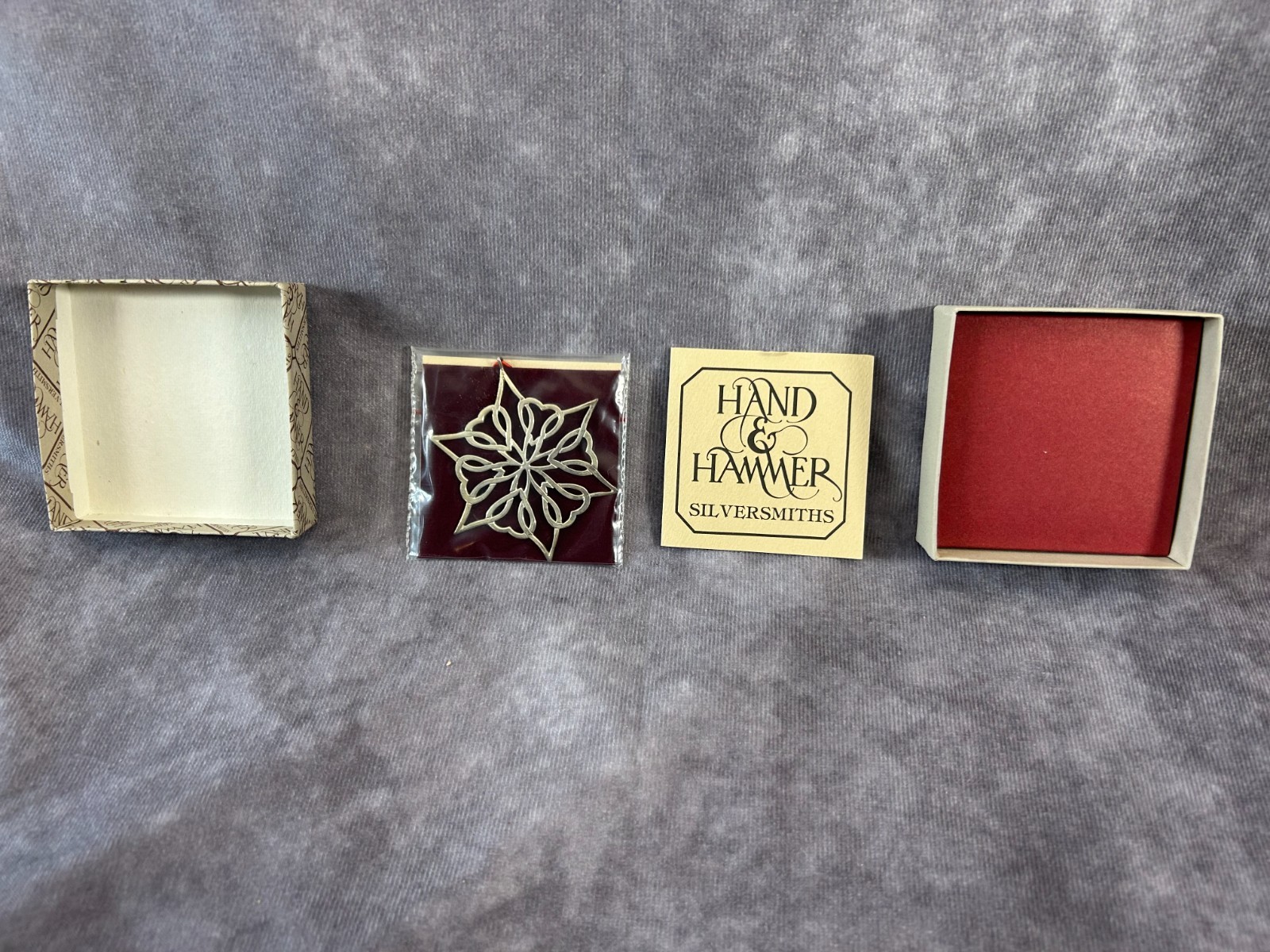 Vintage Hand & Hammer Sterling Silver Sweetheart Star Christmas Ornament 12 gram