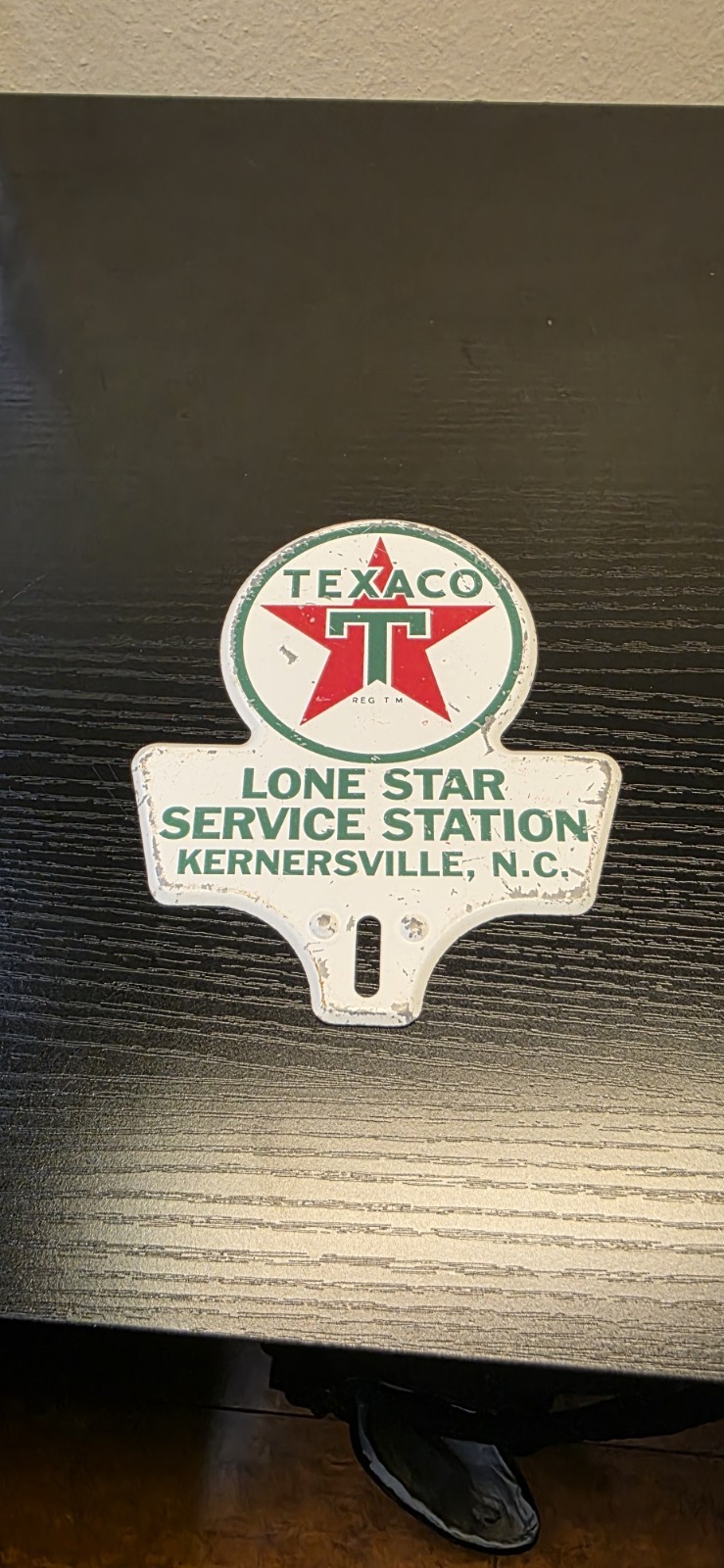 TEXACO LONE-STAR Kernersville N.C. (PLATE TOPPER )Vintage (NOS) 