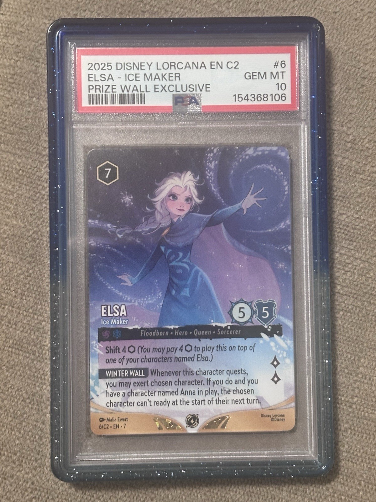 2025 Disney Lorcana Elsa Ice Maker PSA 10 GEM MT Prize Wall Exclusive Promo #6