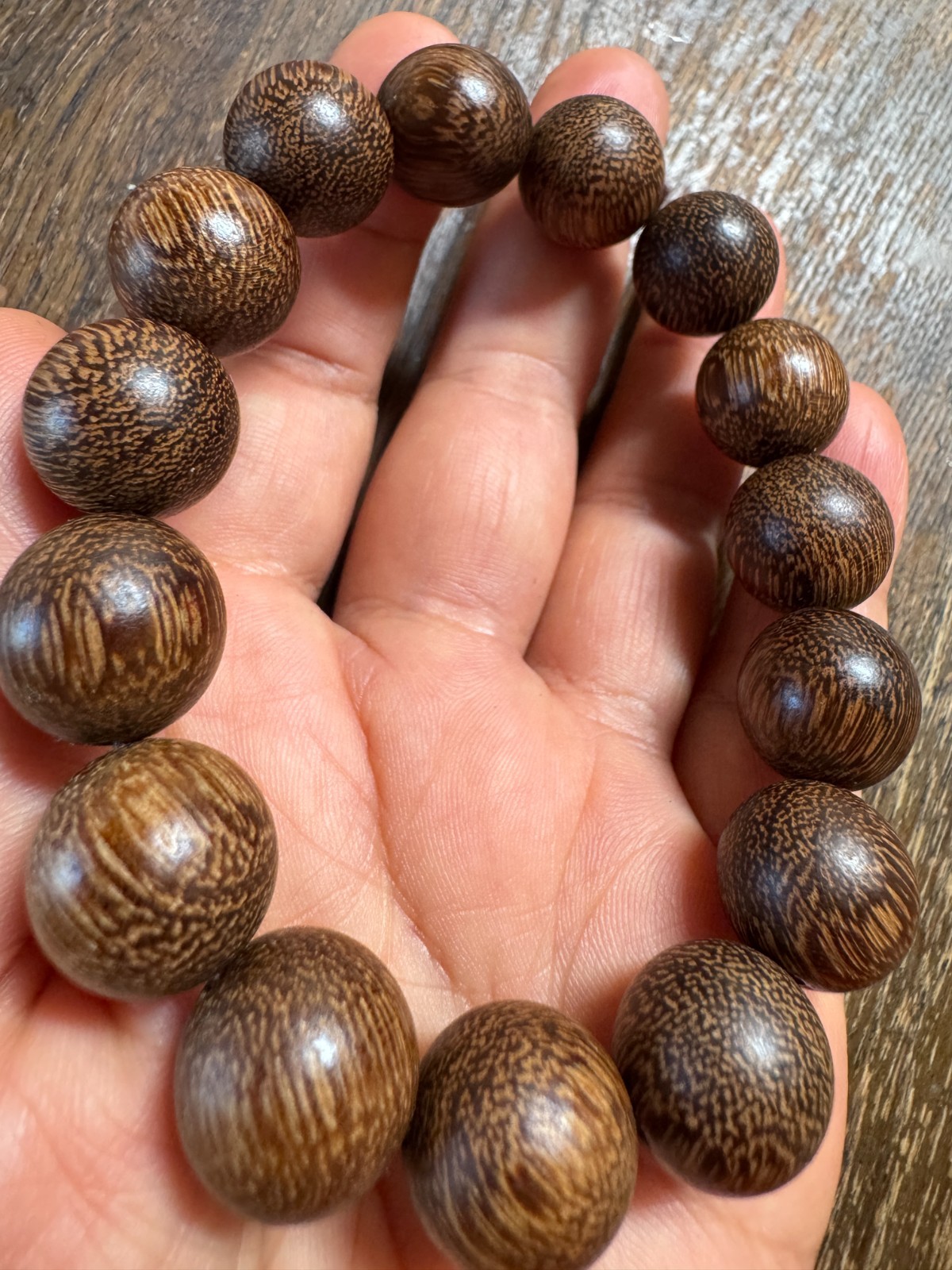 Natur Kynam Agarwood 15mm Beads Bracelet Strong Scents