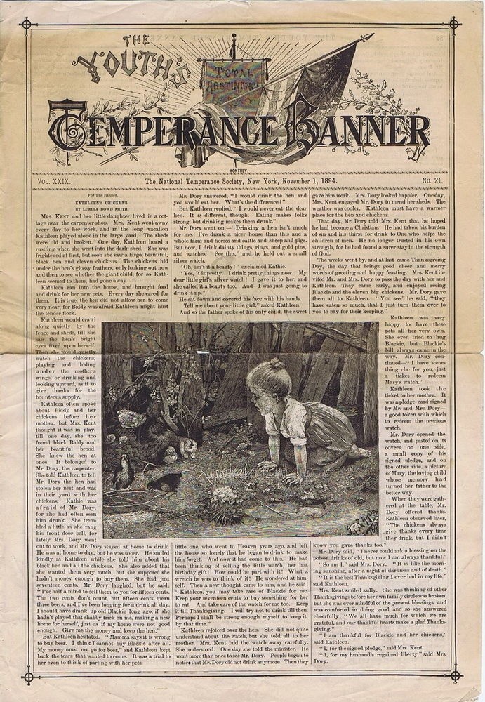 The Youth's Temperance Banner Newspaper, Vol. XXIX No. 21, November 1, 1894