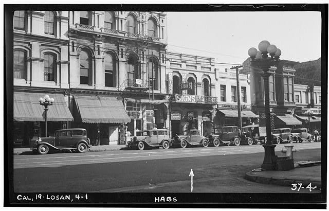 Los Angeles California 1910s Masonic Temple Main Street storefronts autos