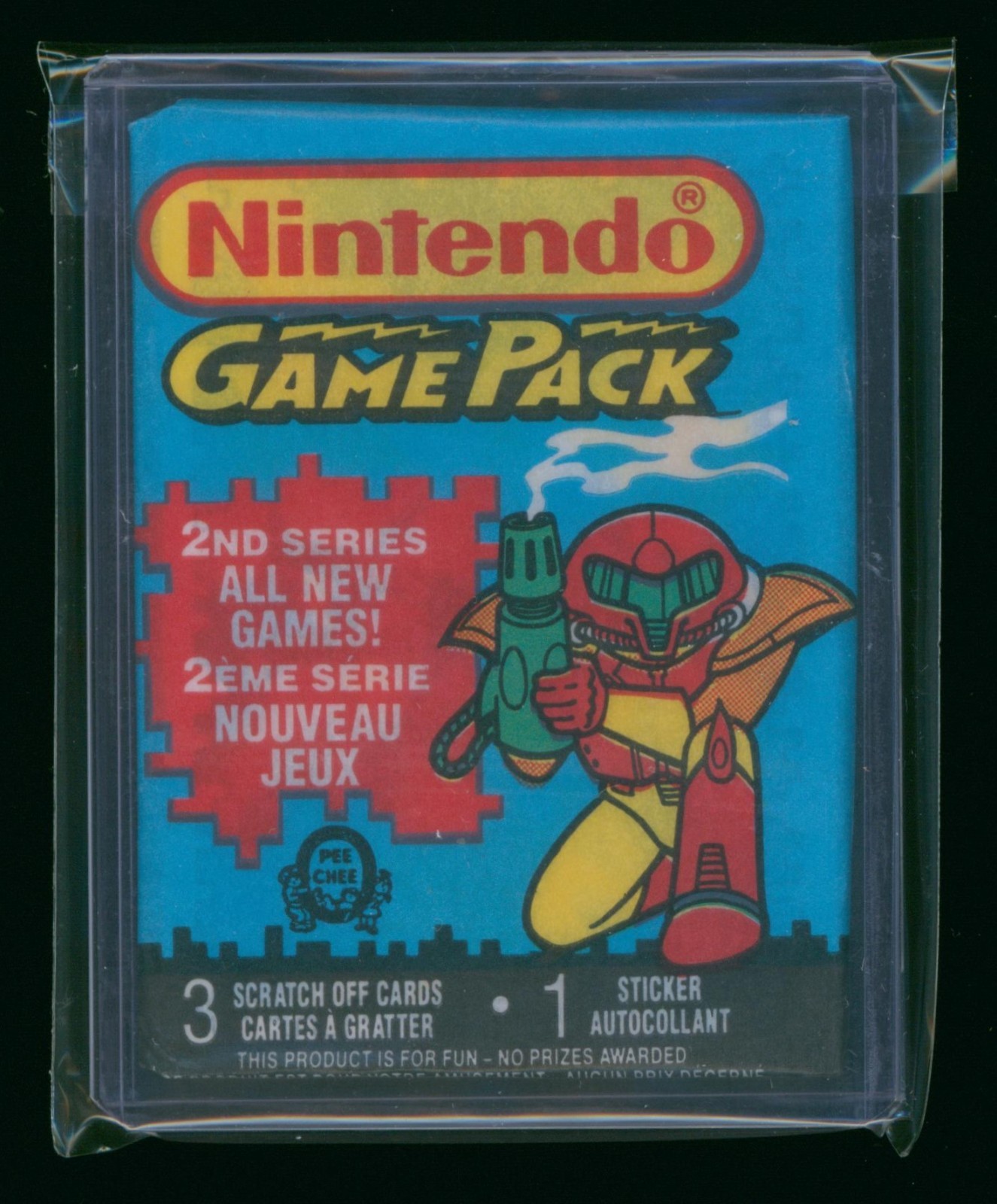 1989 O-PEE-CHEE OPC NINTENDO GAMEPACK SERIES 2 UNOPENED WAX PACK SAMUS