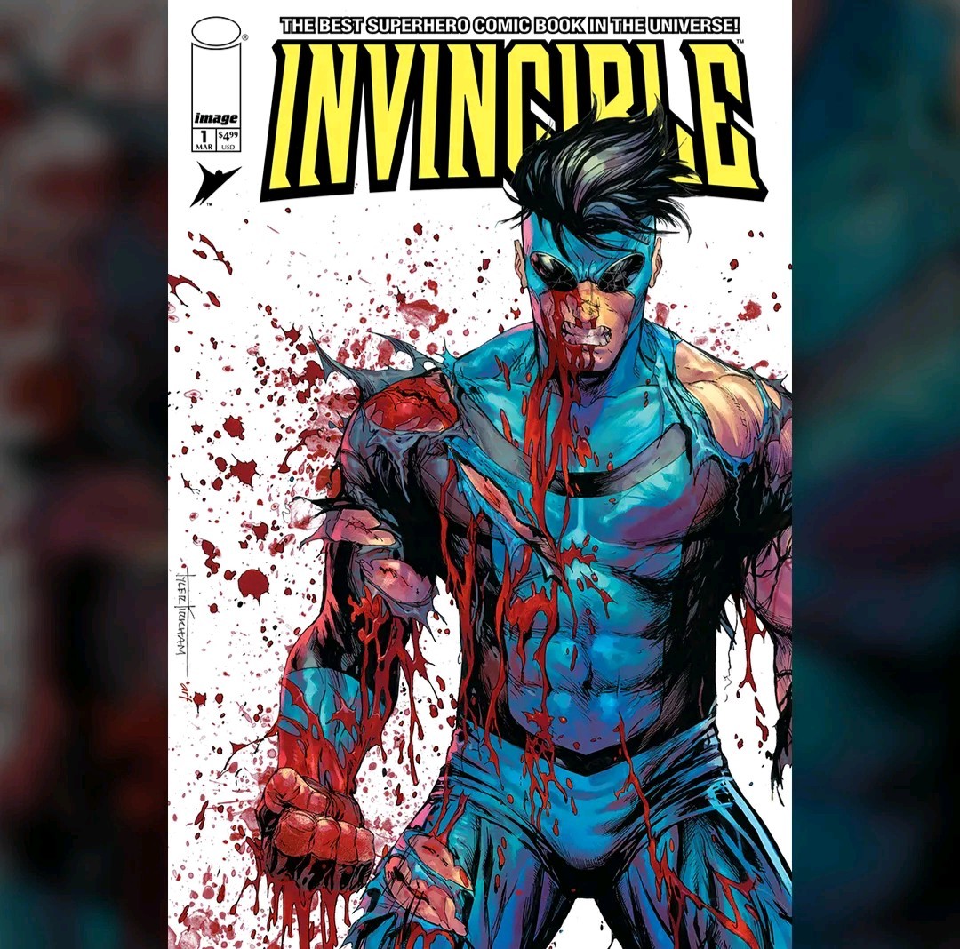 Presale NYCC Invincible 1 Tyler Kirkham Battle Damaged Foil Blue Suit Presale