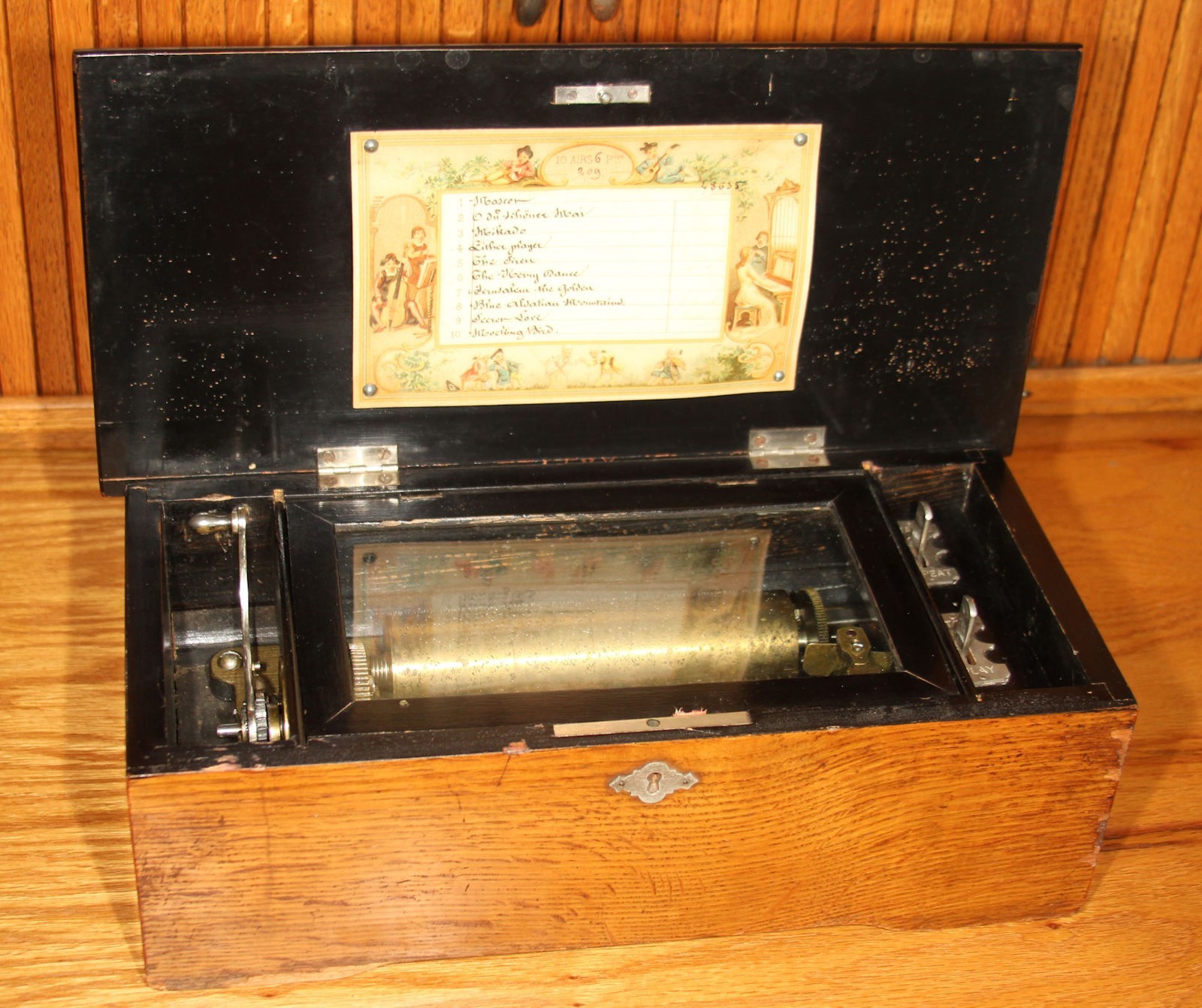Antique 19th Century Swiss Cylinder Music Box