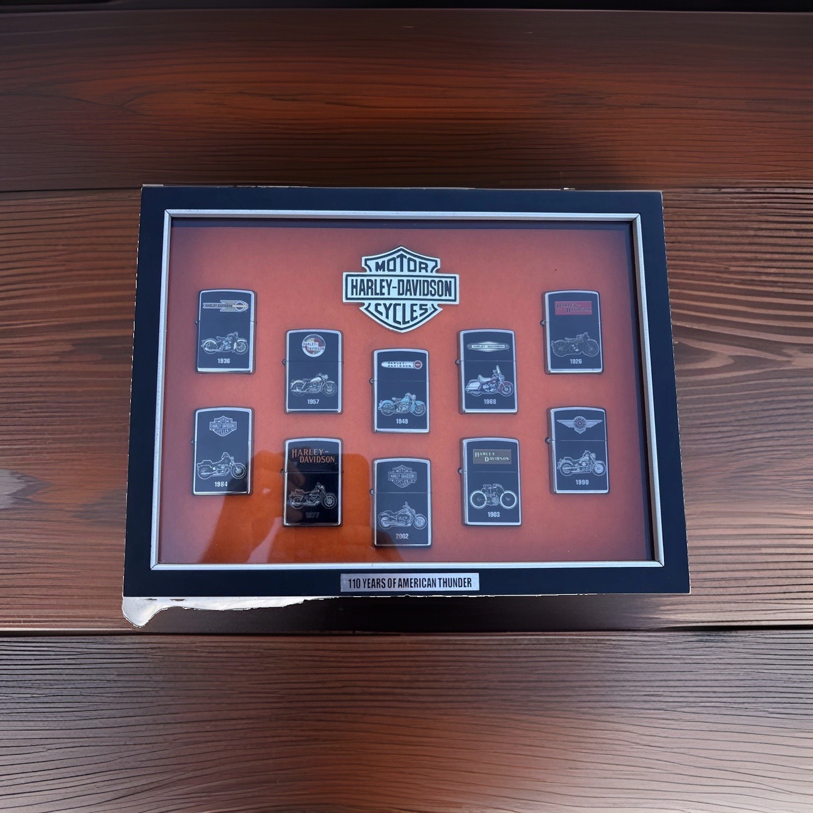 (B)Harley-Davidson Zippo Century of USA Thunder Case Is Lit 9/10 F/Sealed 100%