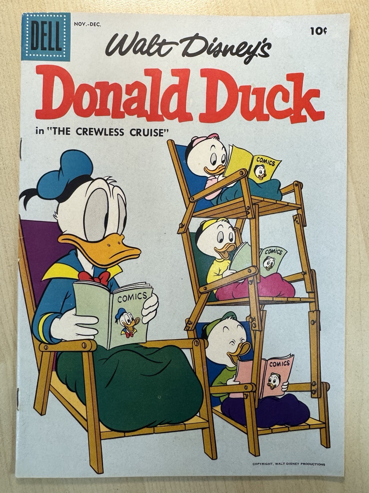 Very Nice VF+ Dell Comics Walt Disney’s Donald Duck #56 1957 Early 10¢ Silver