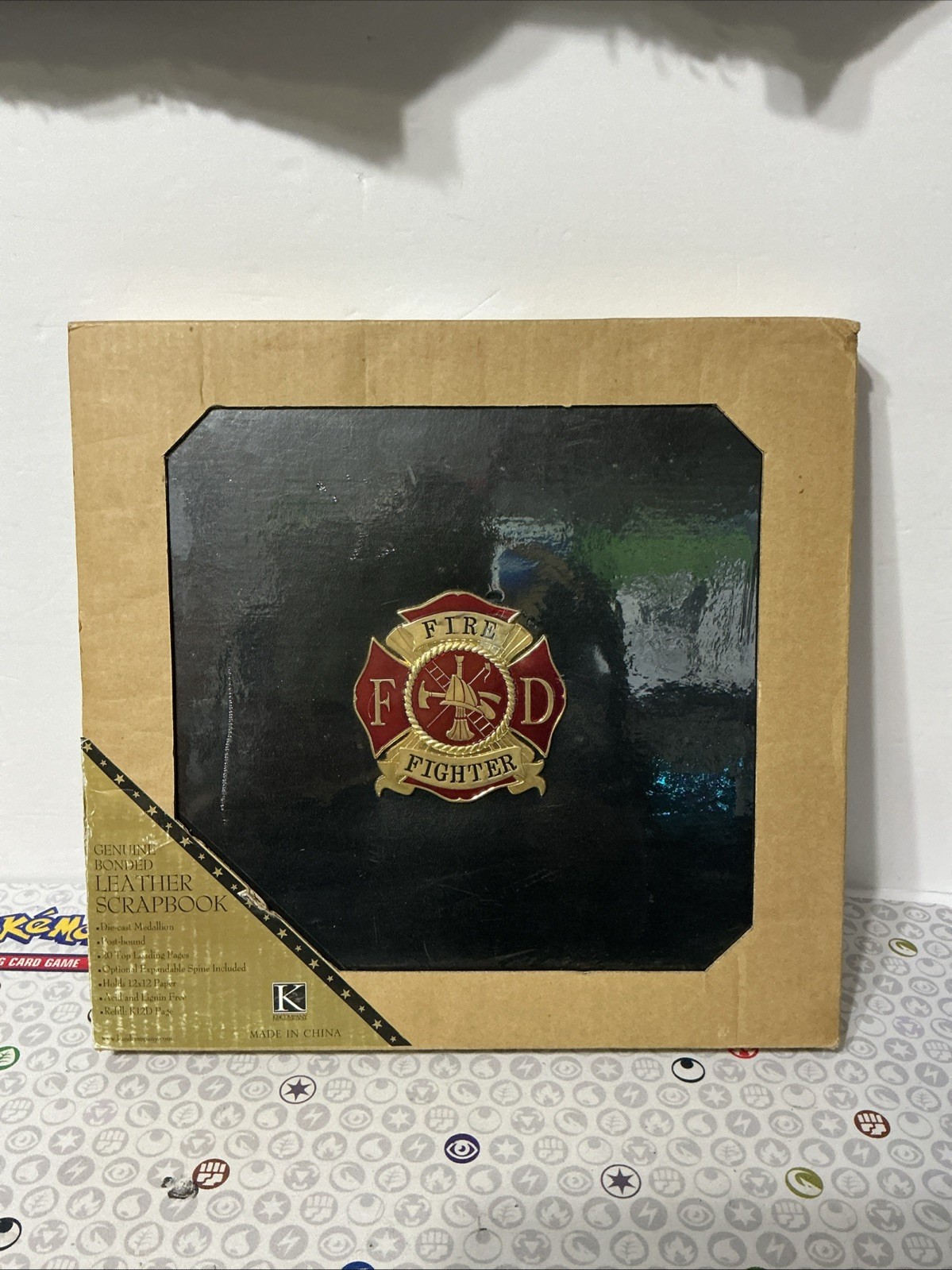 Fire Fighter Leather Scrapbook K and Company RARE Fire fighter Leather Book