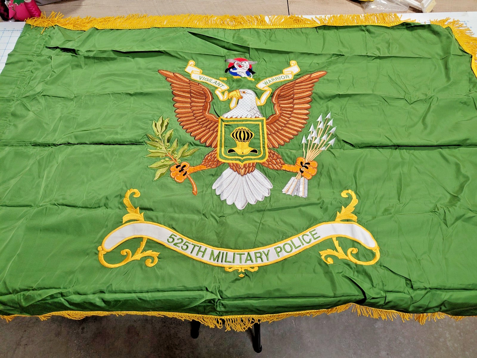 New G-Spec Ceremonial Rayon Army 525th MP Battalion Flag3x4Ft Fully Embroidered