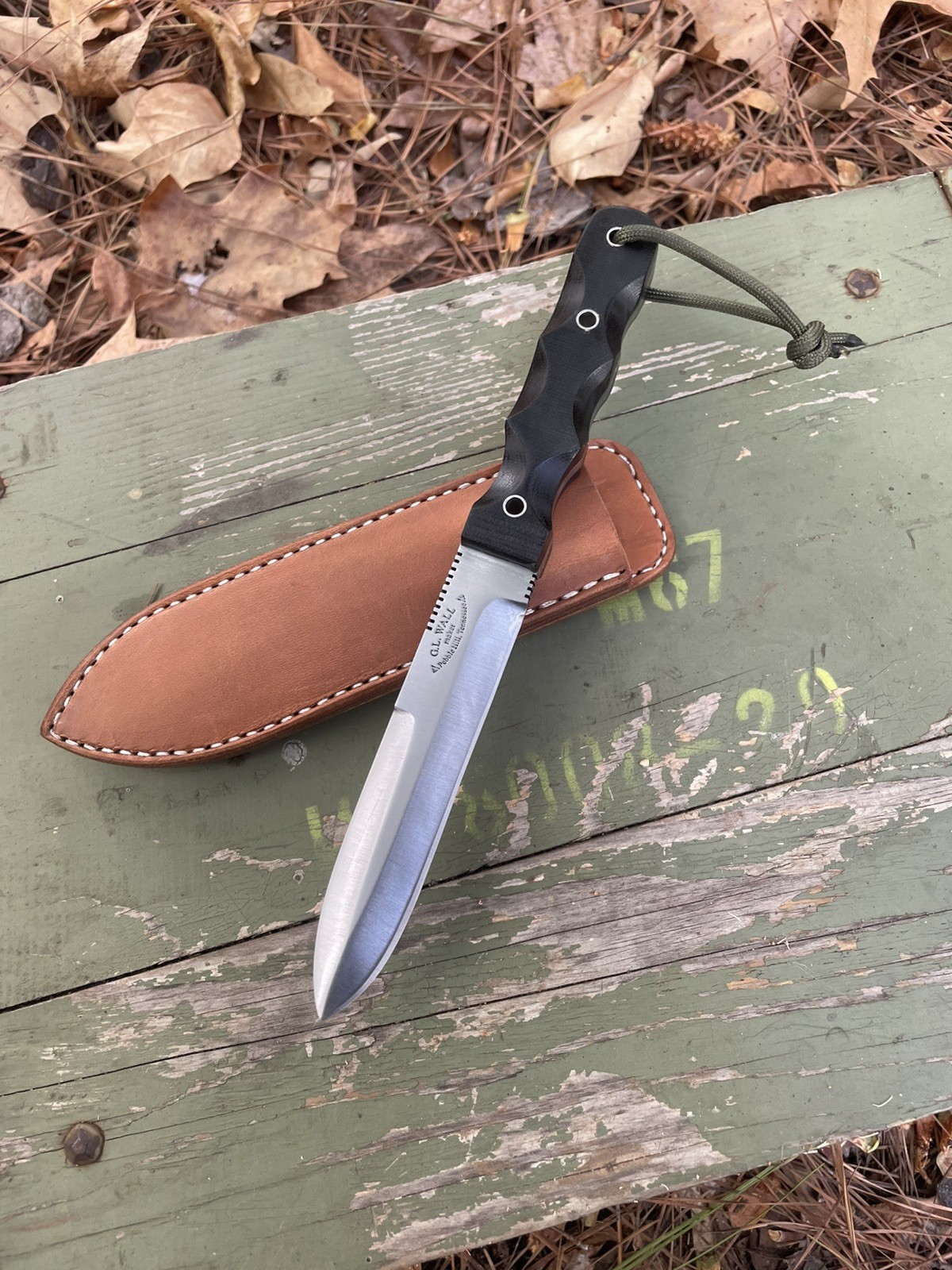 Wall Knives, Crider Model fighter and C model sheath 