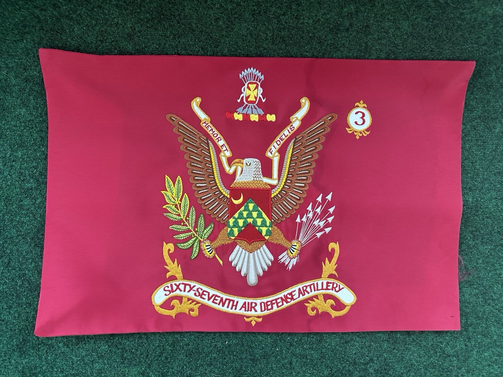 US Army flag 67th Air Defense Artillery 3rd squadron