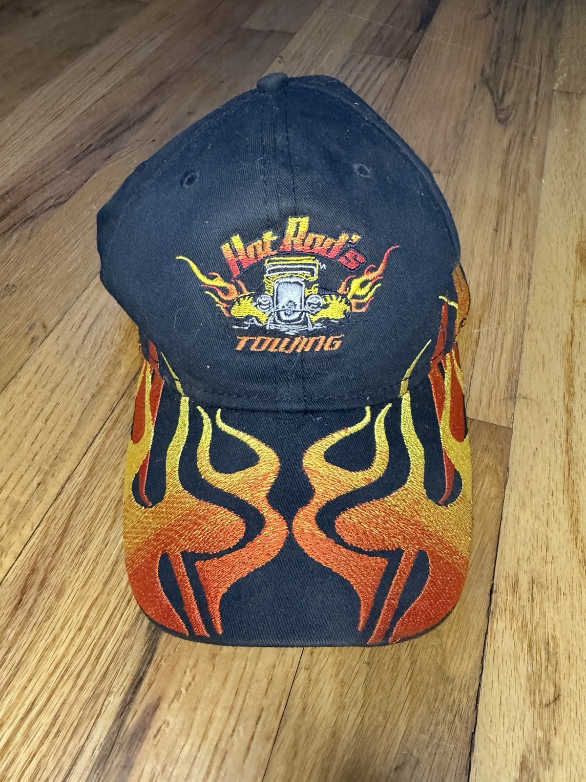 Harley-Davidson Hot Rod Touring Flame Design Black Baseball Cap Hat