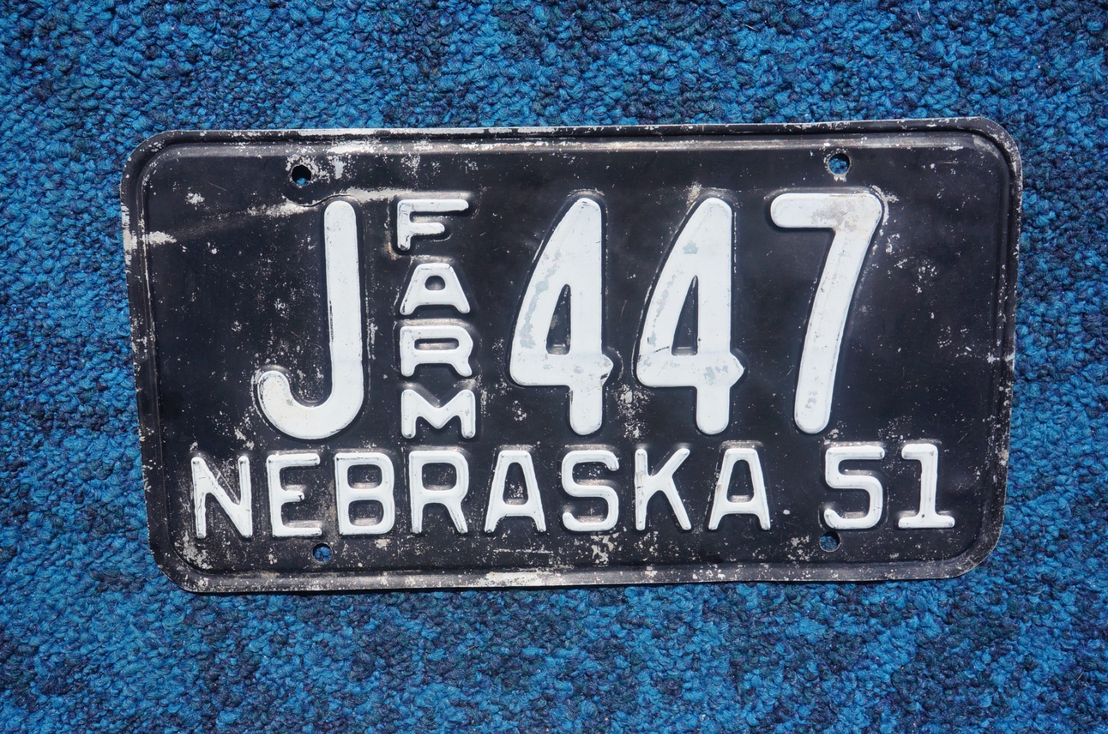 1951 JEFFERSON County NEBRASKA Farm License Plate