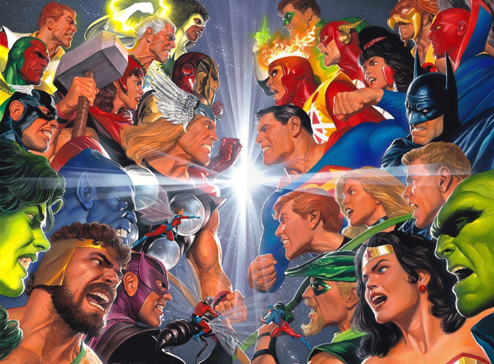 JLA/Avengers #3 Avengers/JLA #4 Facsimile Edition Alex Ross Connecting Set