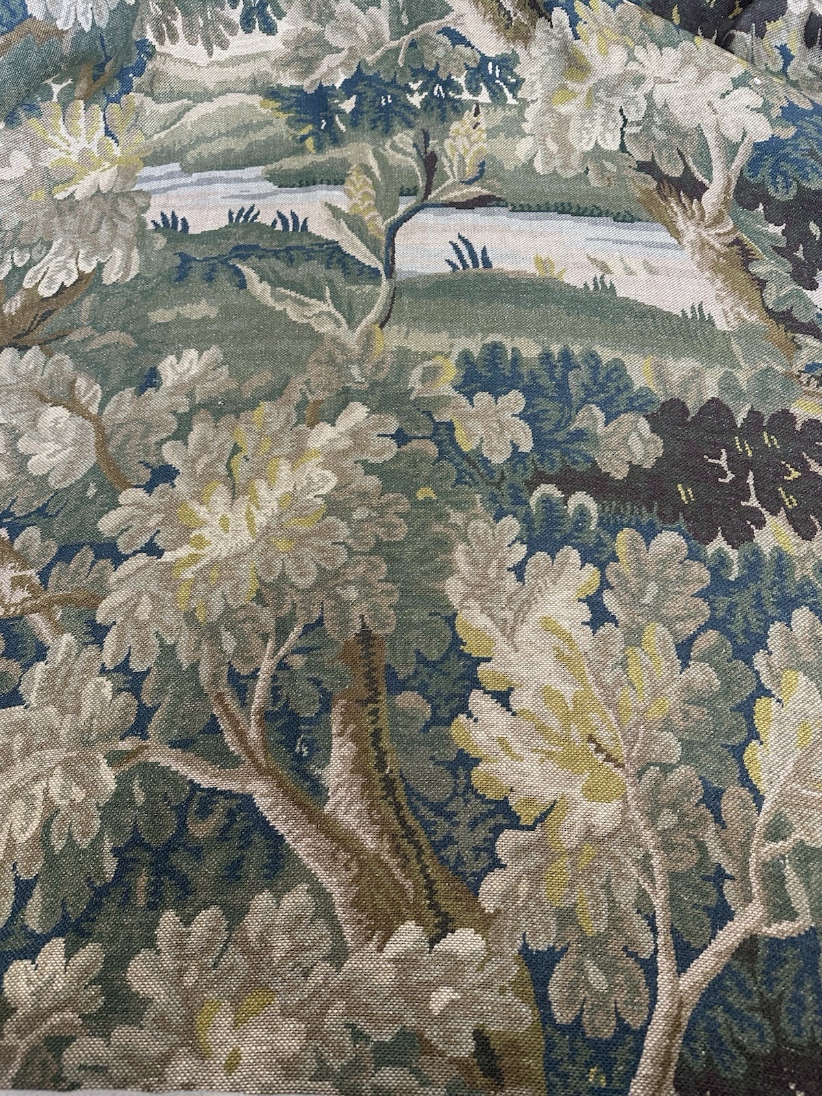 COWTAN AND TOUT Richmond green foliage printed linen sold bty