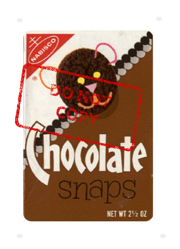 Retro NABISCO CHOCOLATE SNAPS COOKIES Is NOT FOOD it\'s a Fridge Magnet 4x6